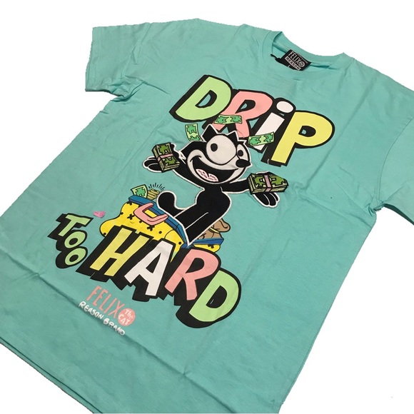 Men’s Felix the Cat “Drip Too Hard” tee. Sizes M, L, or XL. - Picture 2 of 4